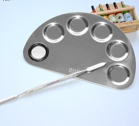 IMAGIC Stainless Steel Paint Palette For Water Color Acrylic Makeup Palette Watercolor Oil Painting