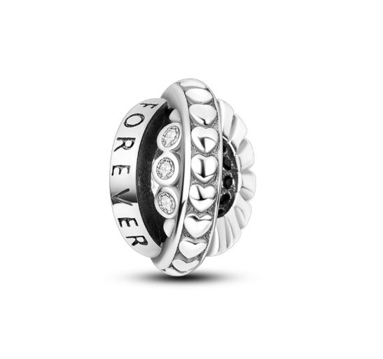 S925 Silver Charm Gorgeous Firework Beads Suitable For Pandora Bracelet Necklace Exquisite Bricolage Jewelry d36