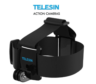 TELESIN Head Belt Wearable Elastic Adventure Travel Harness Strap for Action Cameras GP-HMS-T04