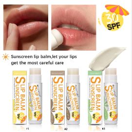 IBCCCNDC Sunscreen Lip Balm Spf 30 Uva Protection Lips Moisturizer Watermelon Coconut Banana Flavor Colorless Lipstick Sun
