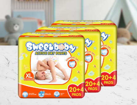 SWEETBABY ACTIVE DRY PANTS XL 20+4 (3 Packs)