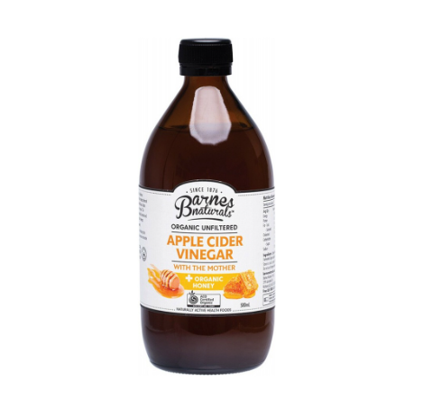 Barnes Naturals Apple Cider Vinegar with Mother and Honey Organic 500ml