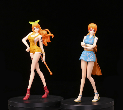 2 One Piece Figure Anime Peripheral Cartoon Kimono Nami Figure Doll Toys Gift For Boy