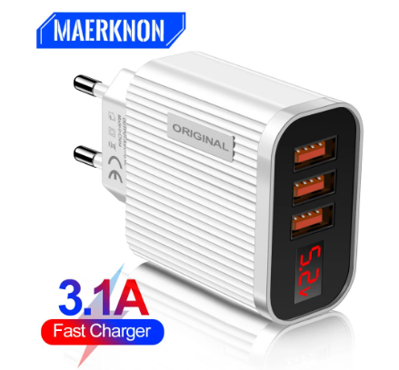 5V 3.1A USB Charger 3-port Fast Wall charger Adapter universal For xiaomi iphone11 12 pro max mobile Phone Quick charge Chargers