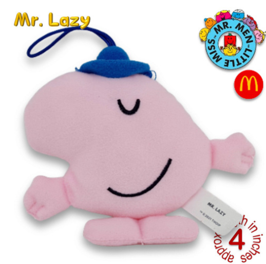 Mr Men Little Miss 2001 McDo Hanging Plushies Bag Charm Stuffed Toys M43