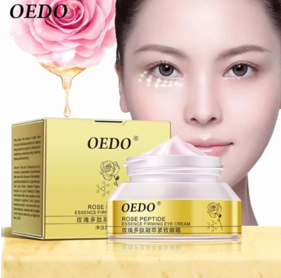 OEDO Rose And Peptide Eye Cream Moisturizing Skin Care Brightening Fading Dark Circles Bags Eye Lines Anti-Wrinkle Anti Aging