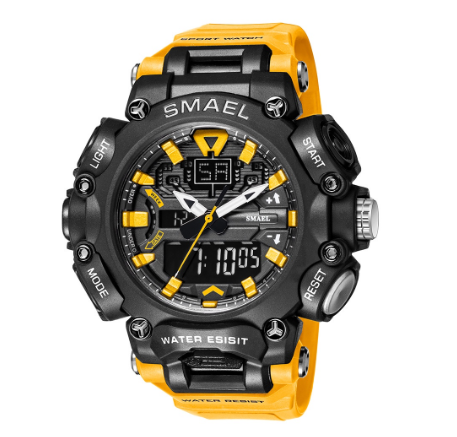 Smael Men's Dual Display Quartz Digital Watch Military Waterproof Chronograph M1