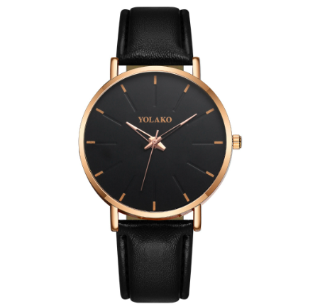 Ultra thin fashion men's watch simple scale personalized pointer belt quartz watch 003