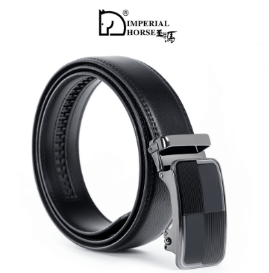 Imperial Horse Local store Men's Genuine Cowhide Leather Belt with Gift Box -Black Automatic buckle 915-918