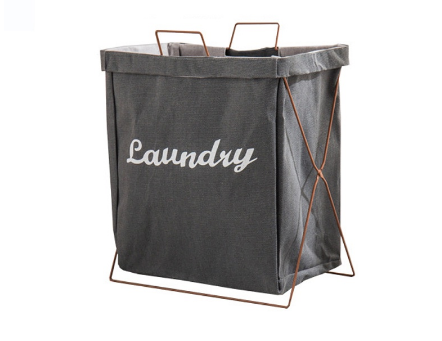 Finelife Simple Dirty Clothes Basket Waterproof Cotton Linen Clothes Storage Basket