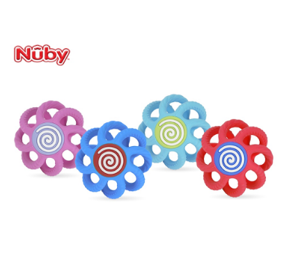 Nuby 3m+ Squish Squash Silicone Teether Ball