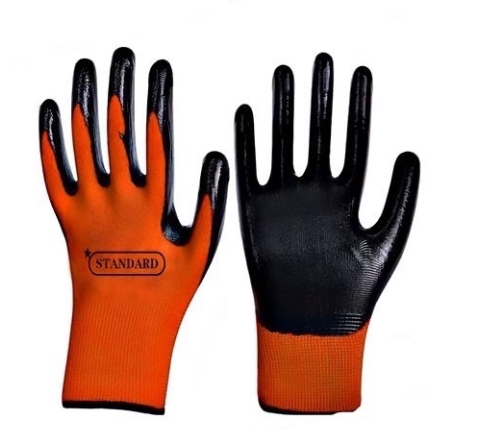 STANDARD Gloves Rubber Zebra Print Orange/Black 45g High Quality Hardware Tools (SD9024)