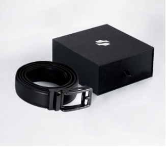 Shigetsu Kobe Leather Belt for Men Easy To Wear Fake Needle Belt Automatic Buckle Belt Men's Belt Automatic Belt Gift Box