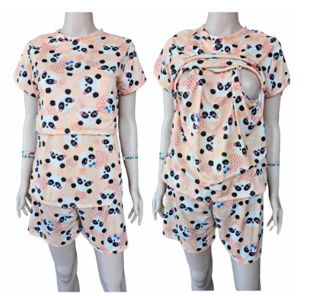 Breastfeeding and Maternity Terno Blouse and Shorts (New Printed Design) Freesize fits Small to XL MT3