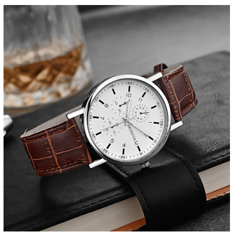 Men Casual Quartz Watch with Stainless Steel Strap M4