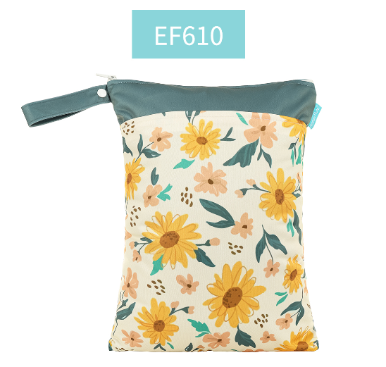 Happyflute Wetbag For Baby Diapers Nappies Waterproof Reusable Diaper Bag With Two Zipper 30cmx40cm C3