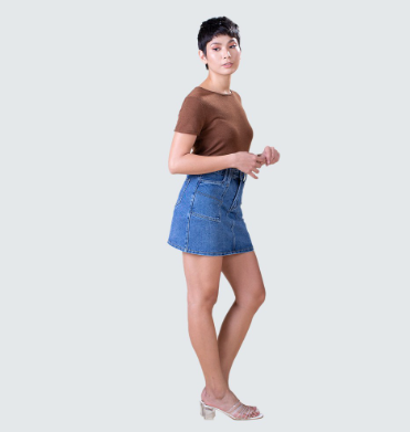 Mantou Wing Yan Denim Skirt