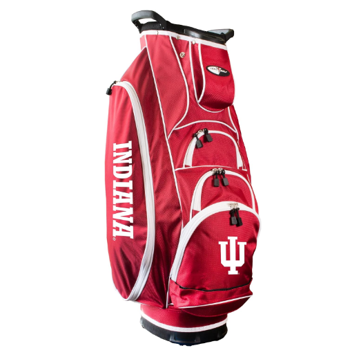 Team Golf NCAA Indiana Albatross Golf Bag Lightweight, 10-Way Club Divider, Spring Action Stand, Insulated Cooler Pocket, Velcro Glove and Umbrella Holder & Lift Assist Handles