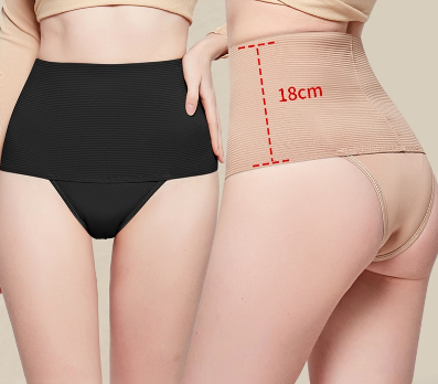 FallSweet 18CM Women's Shapewear High Waist Control Thongs Flat Belly Body Shaper Slimming Panties Elastic Trainer Butt Lifter Shaping