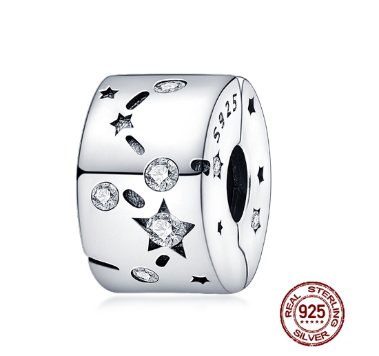 Fit Original Pandora Bracelet Beads Pendant 925 Sterling Silver Love Positioning Buckle Series Colorful Women Jewelry DIY Gift S011