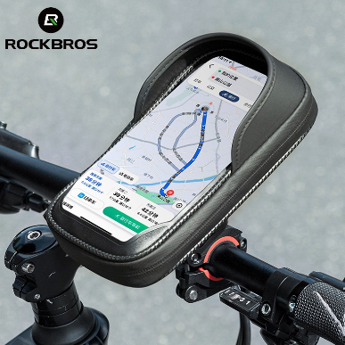 ROCKBROS Cycling Bicycle Bike Head Tube Handlebar Cell Mobile Phone Bag Case Holder Case Pannier For 6.2in Phone