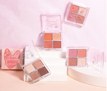 Sace Lady Colorful 3 In 1 Eyeshadow Palette & Glitter High Pigment