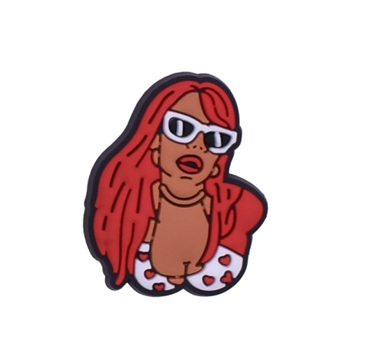 Cute Bear Cat Jibits for Croc Rainbow Jibbits Charm Mermaid Shoe Charms Pins Karol G Singer Jibitz Crocks for Girls Shoes Accessories S3