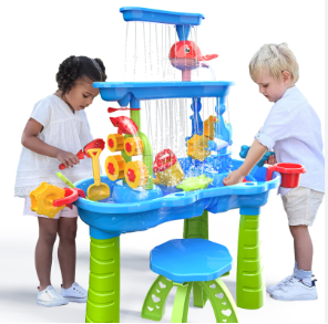 Kid Outdoor Sand Water Play Table Toys Outside Sensory Summer Activity Beach Backyard Play Table for
