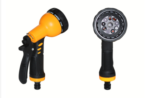 Ingco Plastic Trigger Nozzle 9 Pattern Way Water Spray Garden Hose Gun HWSG092