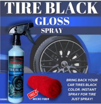Ground Zero Car Care Tire Black Eco Spray(500ML) tire shine tire black for Car tire