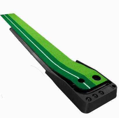 1pc Golf Putting Training Equipment, Rubber Bottom Anti Slip Golf Swing Practice Blanket Mat, With Automatic Ball Return Function