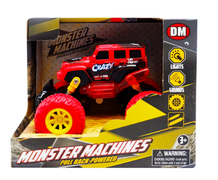 Dream Machine Monster Machine Red Pull-back Powered Vehicle