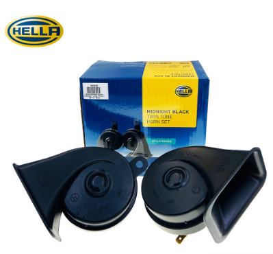 Hella Midnight Black Twin Tone Horn Set (1pc-410Hz / 1pc-490Hz) 110dB / 3FH 011 225-111