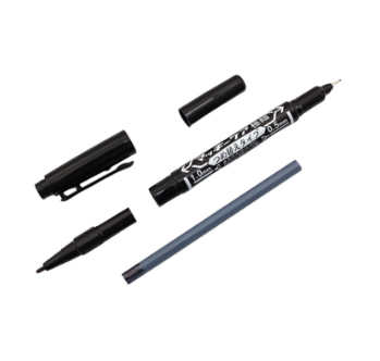 Zebra Mckee Dual Tip Permanent Oil Marker Pen Fine And Extra For Acrylic Glass Painting