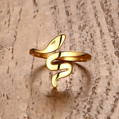 Fashion Snake Rings For Women Gold Color Punk Rock Ring Vintage