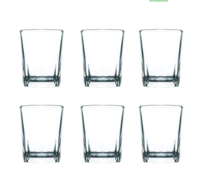 UNION GLASS Clear Glass Shot Glass 55ml | 2oz [Set of 6]
