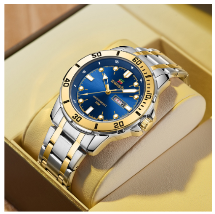 Original Luxury Fashion Watch Luminous Calendar Waterproof Business Simple Quartz Watch M6