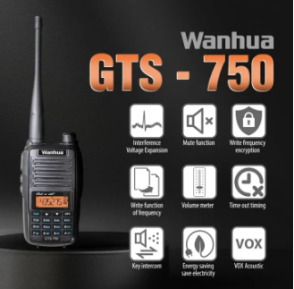 Wanhua original walkie talkie long range GTS750 two way radio frequency walkie talkie two way high power long distance