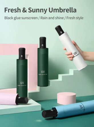 Umbrella Automatic UV Sunscreen Umbrella Magic Folding Sun Rain Windproof Flowering Umbrella