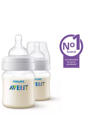 Philips AVENT 4oz Anti-colic Baby Bottle, 2-pack