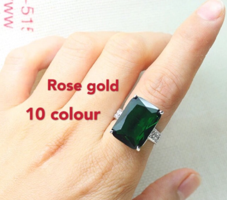 l Bangkok Rose Gold Plated Gemstone Jewelry Ring
