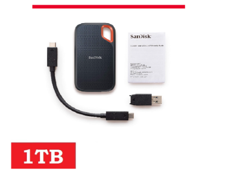 Sandisk SDSSDE61 1TB Extreme Portable USB 3.2 SSD