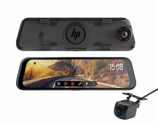 HP Rearview Car Camcorder f790 9.33'' Full Screen Touch Panel with 32gb Micro Sd Card