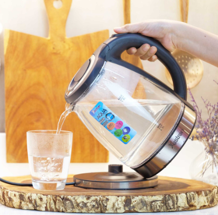 Astron AQUA Electric Glass Kettle with LED Light (1.8L) (1500W) | Fast boiling