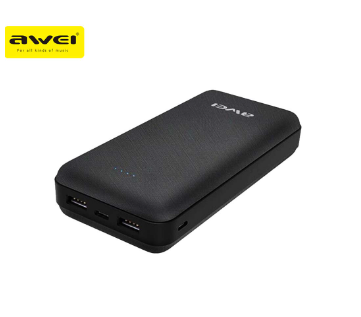 Awei P47K 20000mAh Power Bank Intelligent Multiple Output 2.1A Powerbank Dual Input Type-C Micro-USB
