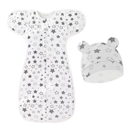 Muslim Swaddle Blanket Hat Set Swaddle Bedding Wrap Blanket Baby Swaddling Newborn Baby Swaddle D15