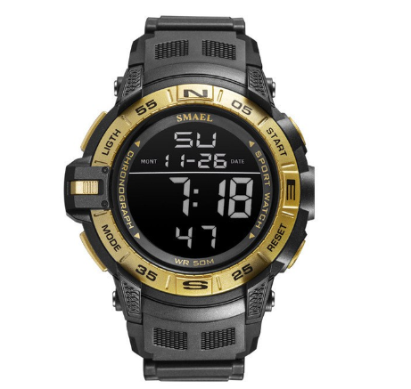Smael 1511 Fashion Sport Watch Men's Casual Waterproof Digital Wristwatch Week Display Date Military M01