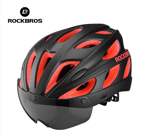 ROCKBROS Wholesale Bicycle Parts Mountain Bike Cycling Helmet with Polarized Goggle