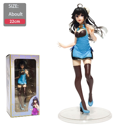 Teen Romantic Comedy Anime Figure Dress Ver.Taito Yukinoshita Yukino Cheongsam 22cm PVC Action Figure Model Toys Gifts