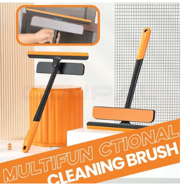 3 In 1 Window Cleaner Wiper Glass Cleaner 180° Rotatable Bathroom Brush Cleaner Glass Scrub Scraping